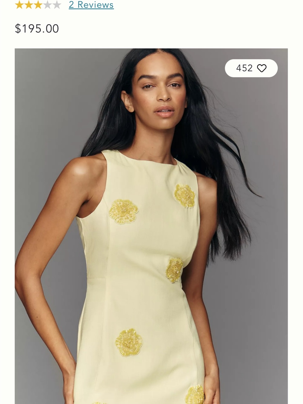 Endless Rose Pale Yellow Floral Appliqué Midi Dress